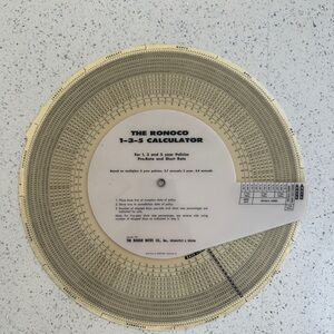 Vintage Ronoco 1-3-5 Calculator